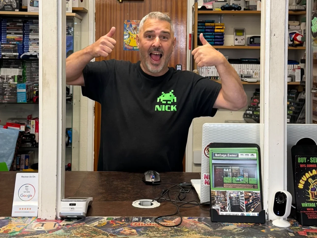 Vintage Gamer, sent by the business